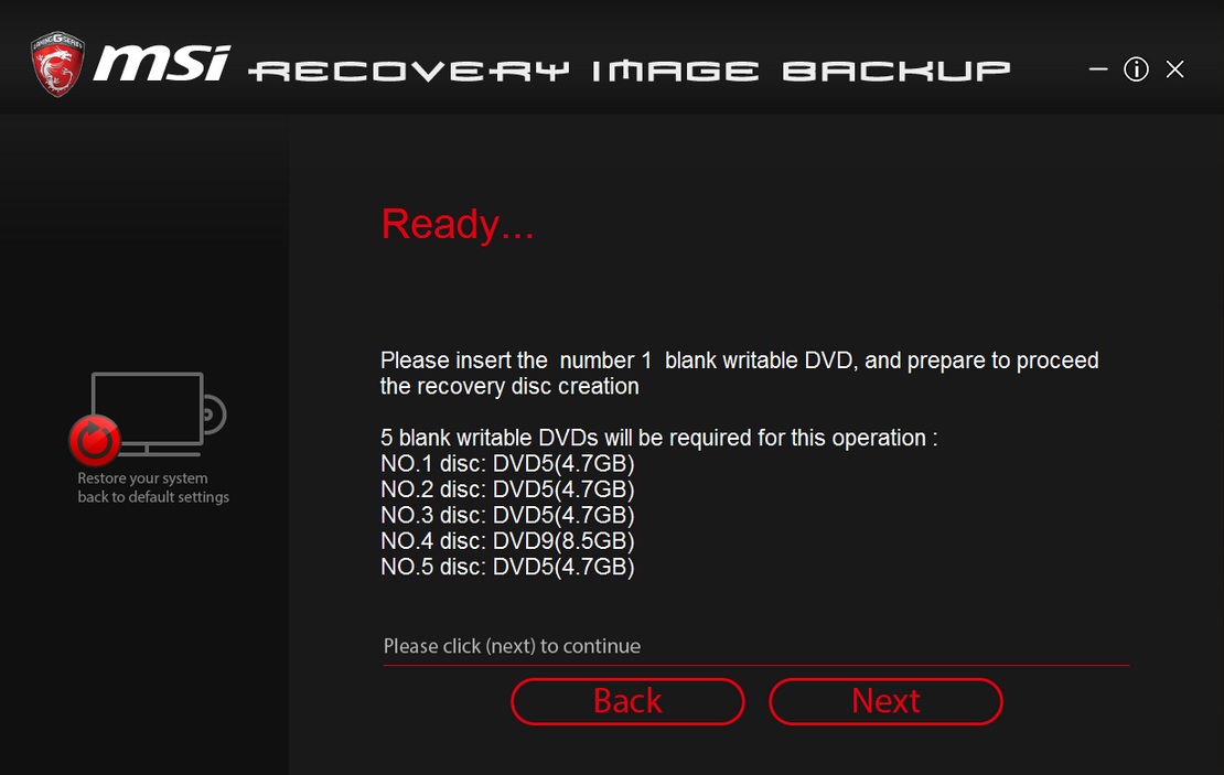os burnrecovery