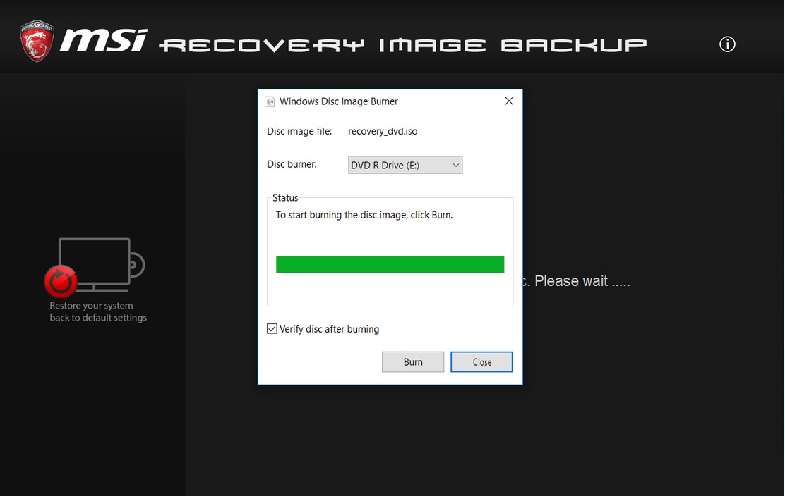 os burnrecovery