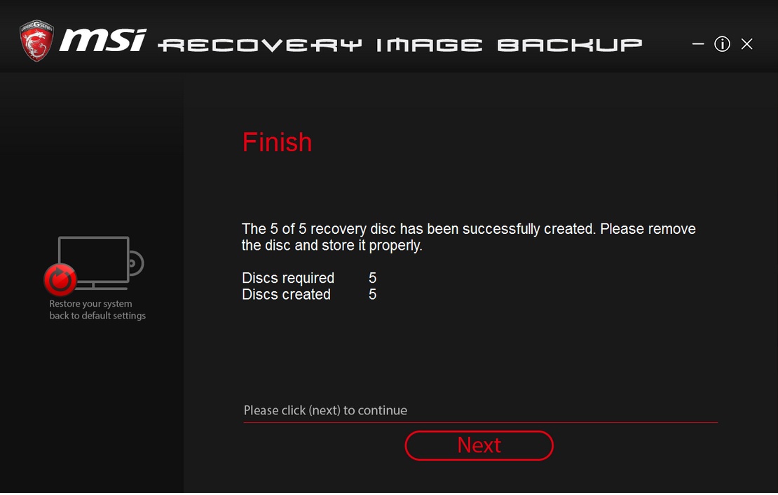 os burnrecovery