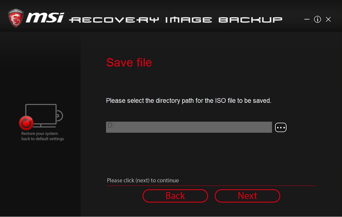 os burnrecovery