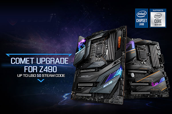 MSI MOTHERBOARDS Z490 BANNER