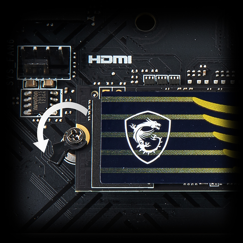 MSI Z690 GADGET EZ M.2 CLIP CLOSED