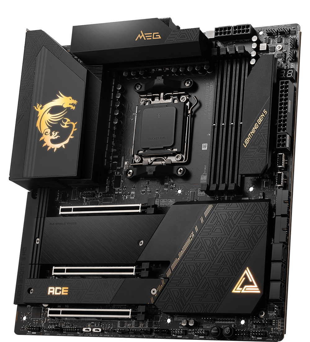 MSI MOTHERBOARDS AMD AM5 MEG X670E ACE 3D2 RGB GOLD