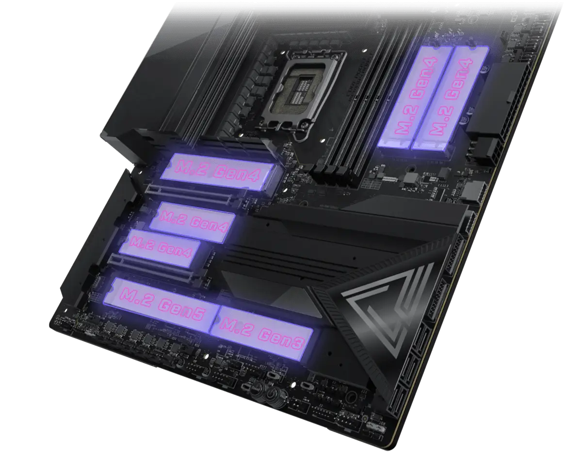 MSI Intel Z790 MAX Series Motherboards Extreme Storage Solution