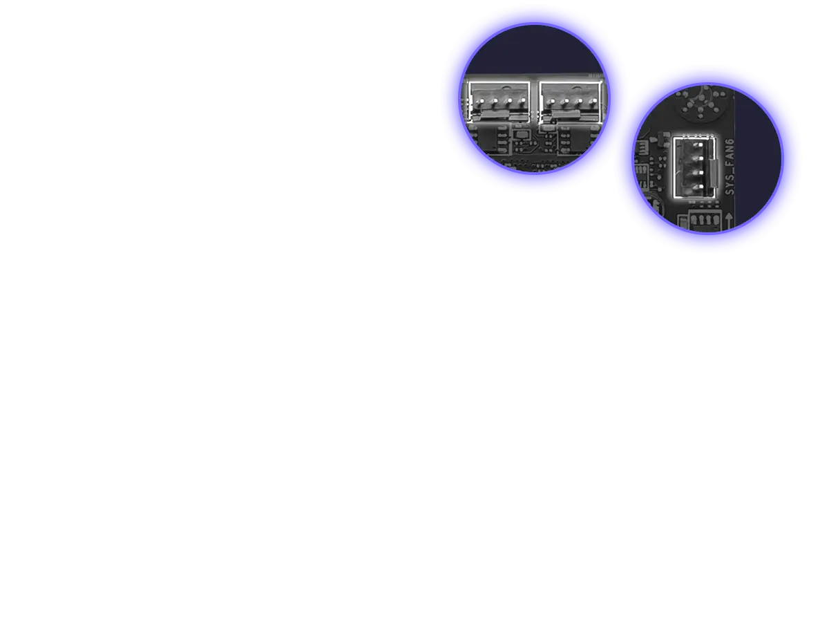 MSI Intel Z790 MAX Series Motherboards Fan Headers 2