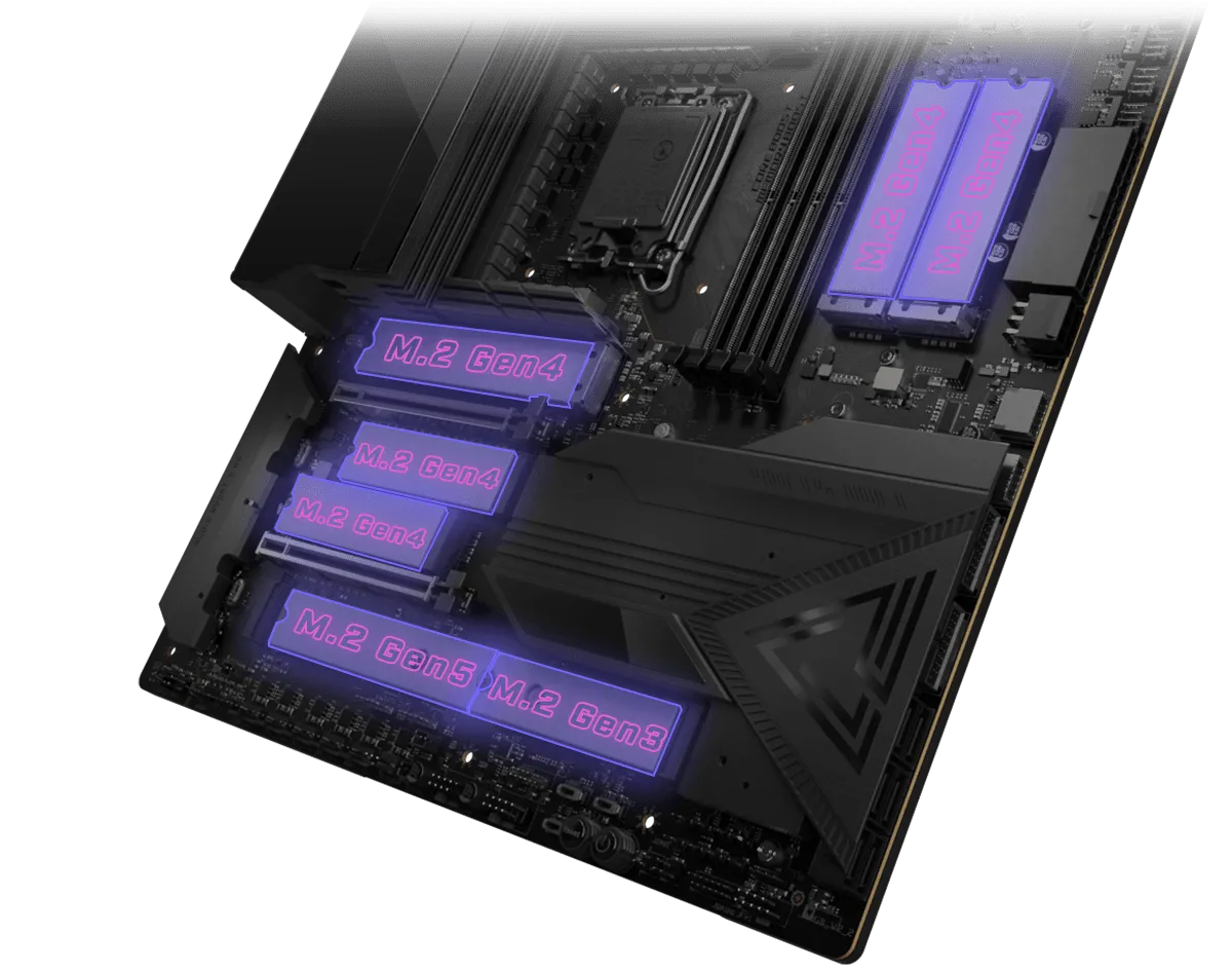 MSI Intel Z790 Series Motherboards Extreme Storage Solution