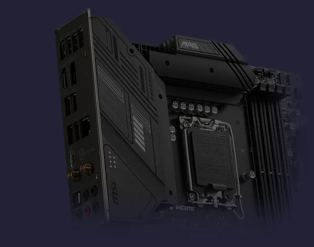 MSI Intel B760 Series Motherboards Pre-installed IO Shield 1