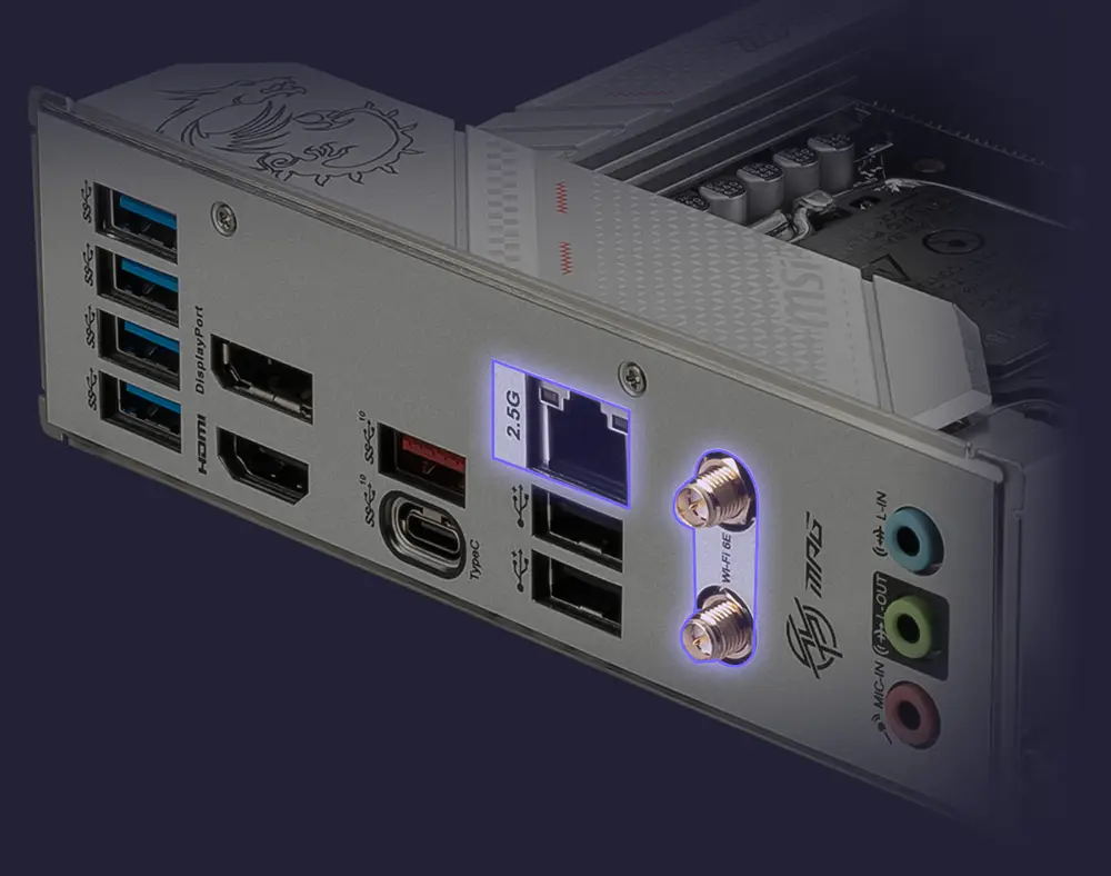 MSI Intel B760 Series Motherboards Intel Wi-Fi 6E and 2.5G LAN