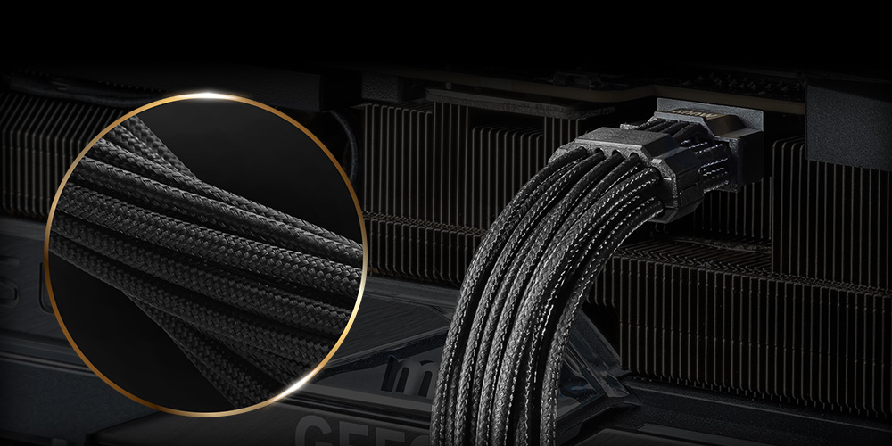 MSI ATX 3.1 POWER SUPPLY UNIT EZ DIY Soft Braided Modular Cable