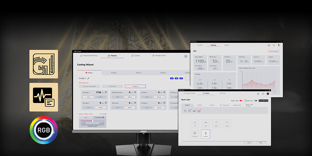 MSI ATX 3.1 POWER SUPPLY UNIT EZ DIY Software Think