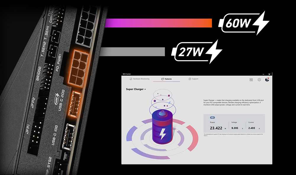 MSI 800 SERIES FEATURE TRILINK SUPER CHARGER+