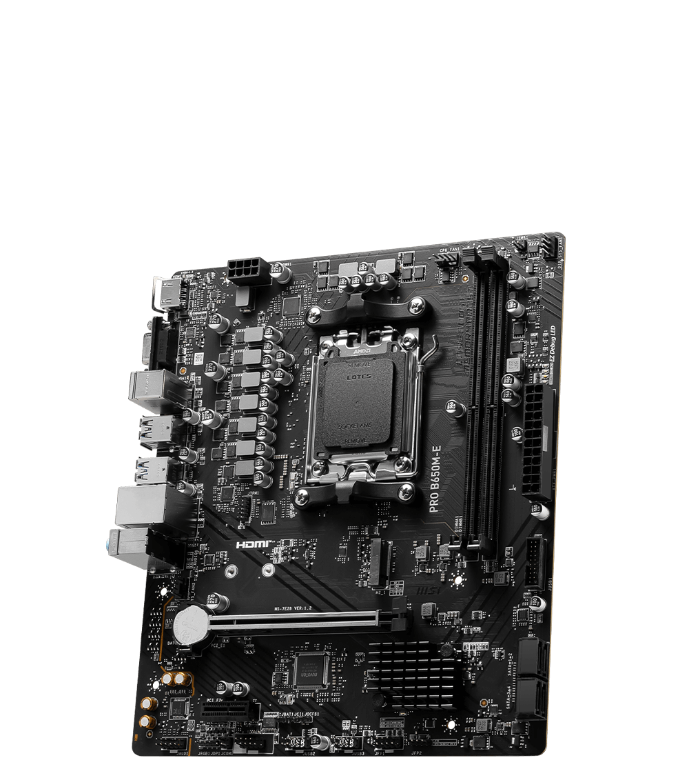 MSI MOTHERBOARDS AMD AM5 PRO B650M-E