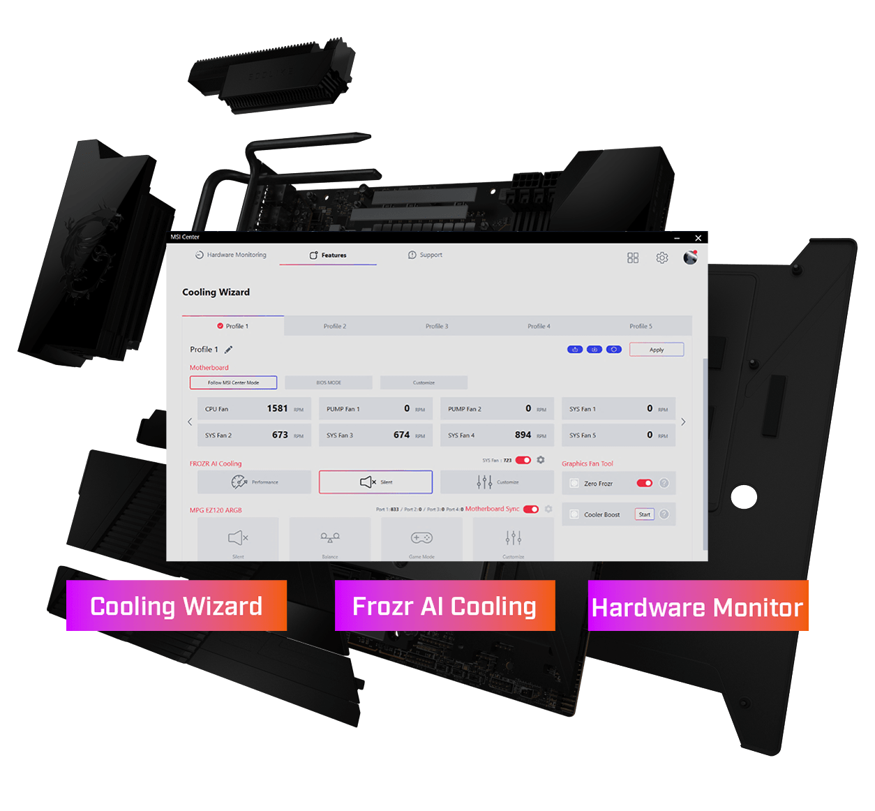 MSI 800 SERIES FEATURE FROZR DESIGN FROZR CONTROL