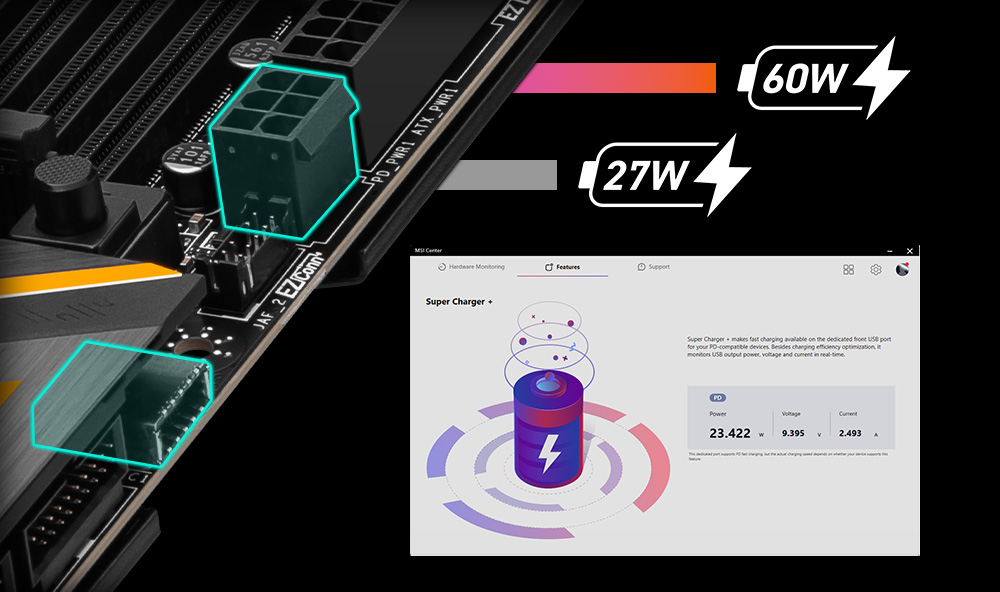 MSI 800 SERIES FEATURE TRILINK SUPER CHARGER+