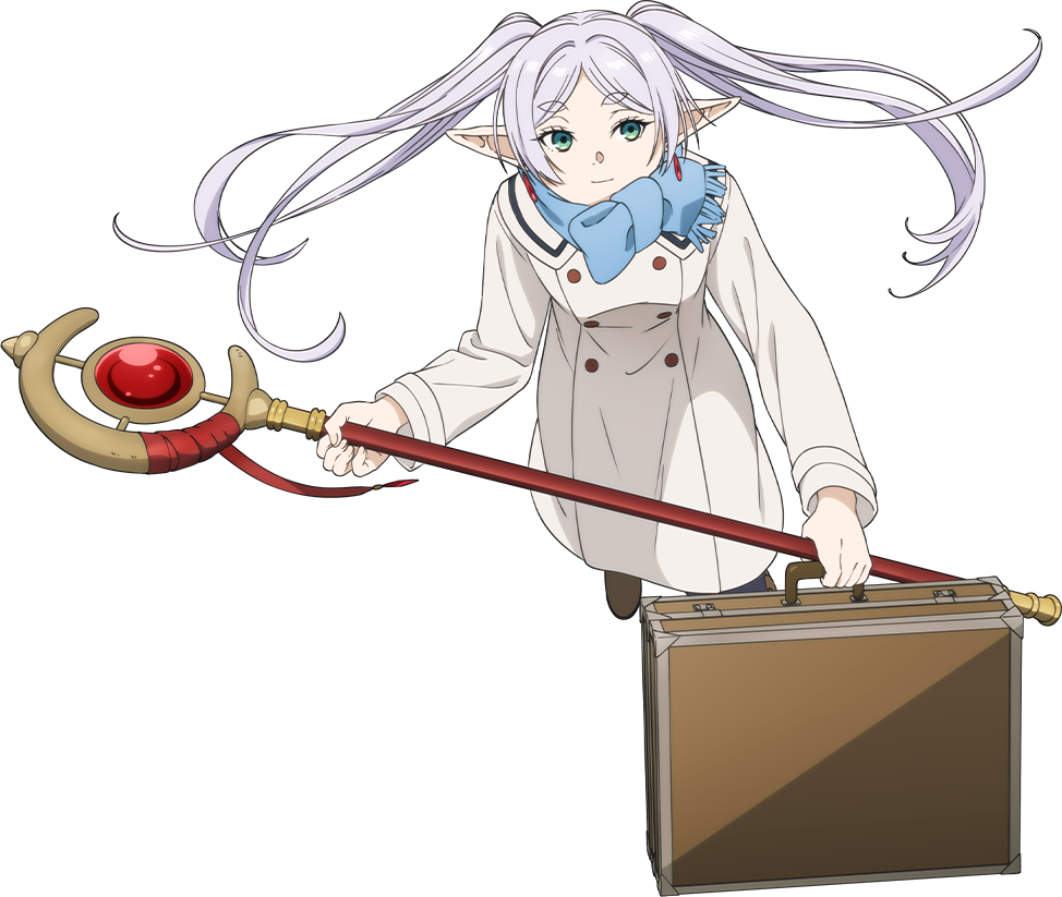 Frieren character with FORGE TKL Wireless Frieren Edition keyboard