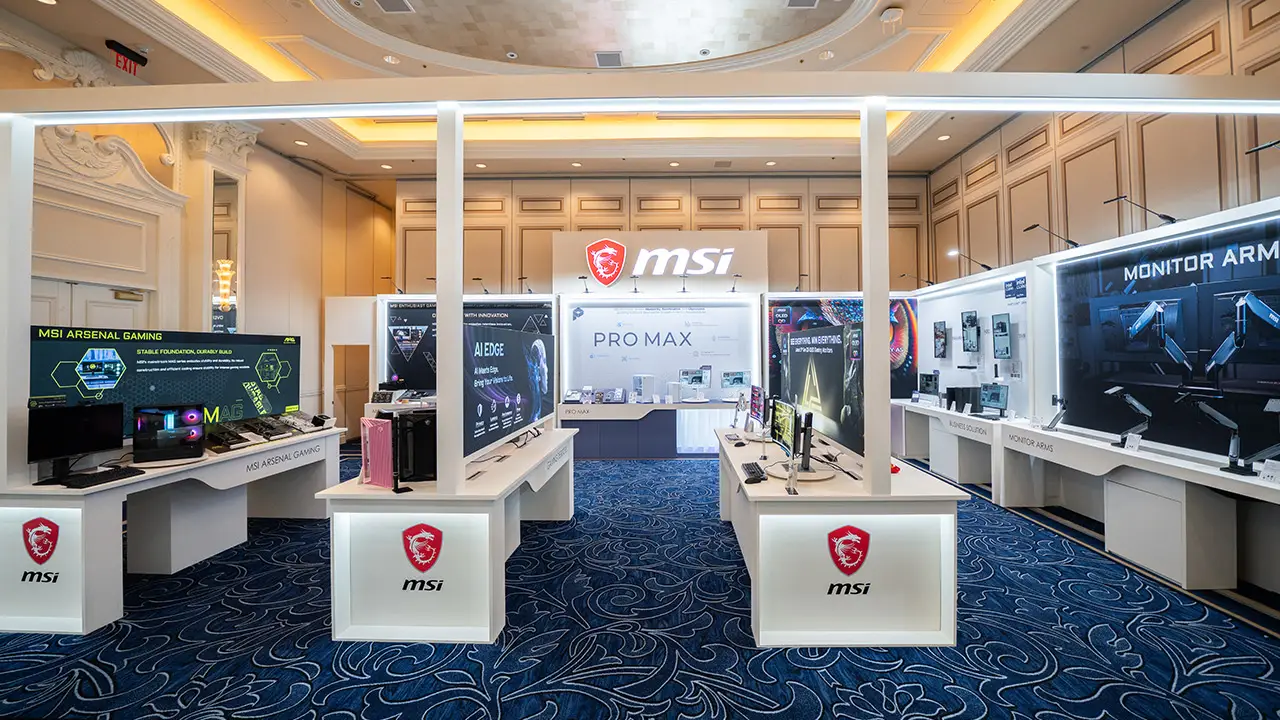 MSI 在 CES 2026 展场的整体展位外观