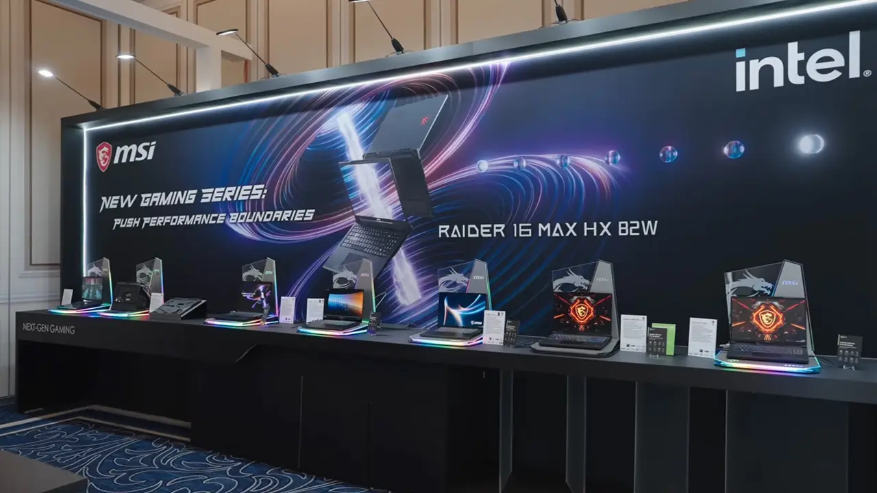 MSI CES 2026 : MSI 全新电竞系列笔电展区