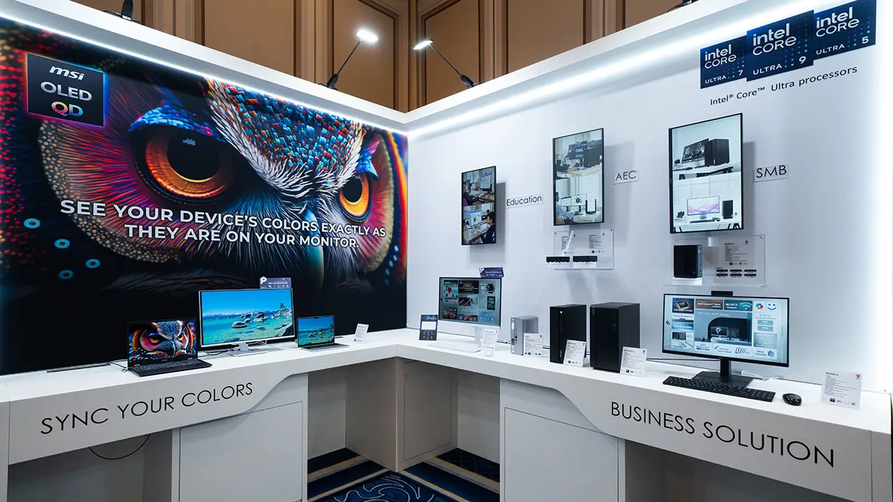 MSI CES 2026 : MSI 商务解决方案展示区