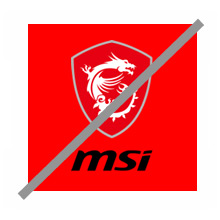 msi logo error example - Do not place the logo on a background insimilar color