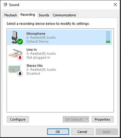Microphone Configuration