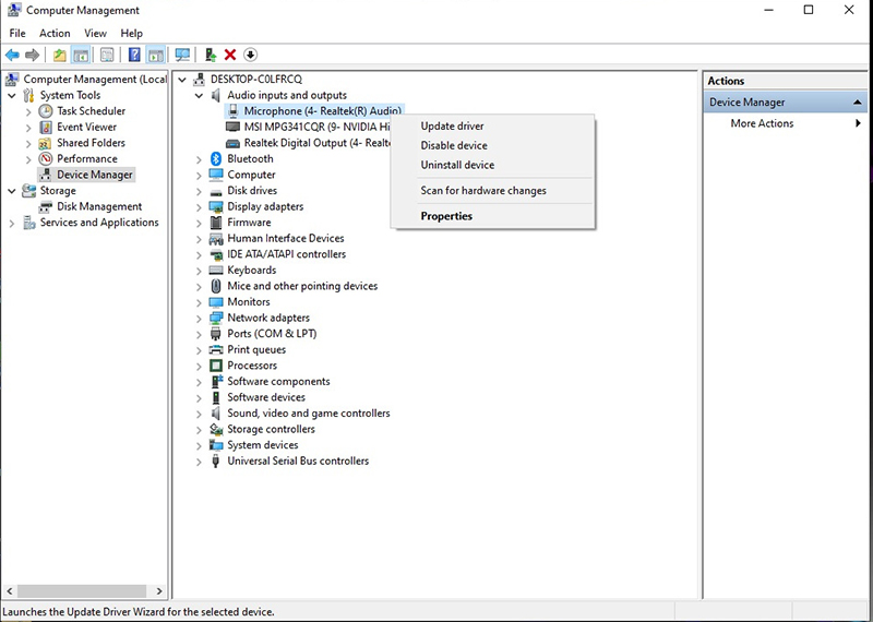 Microphone Configuration