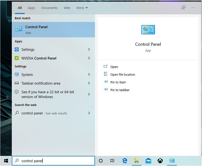 Control Panel Setting Method
