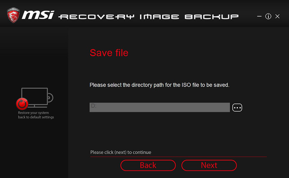 os burnrecovery