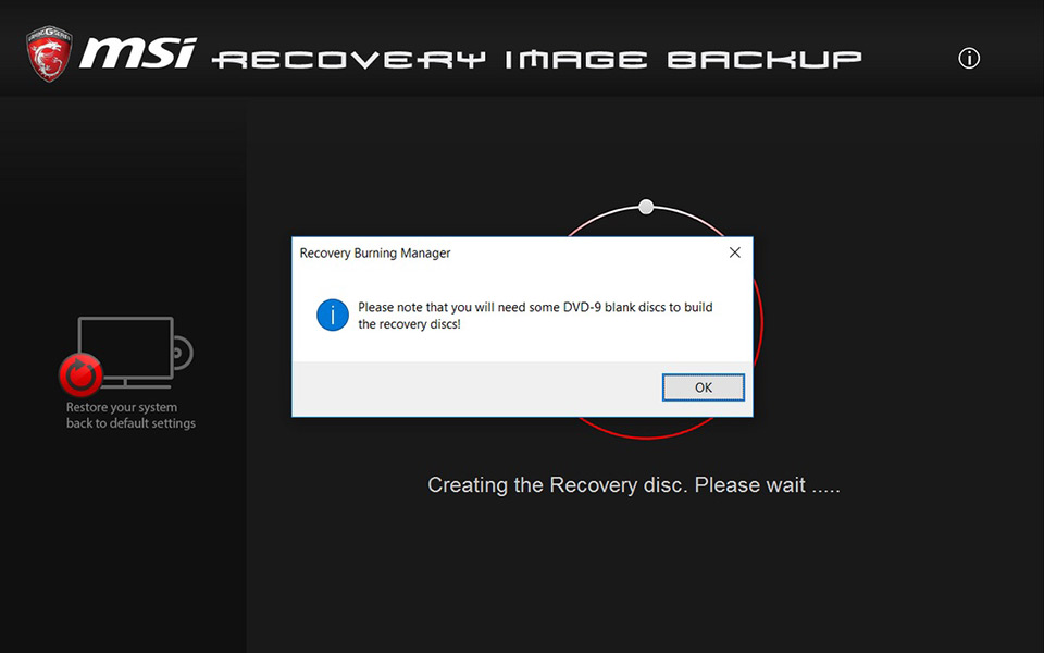 os burnrecovery