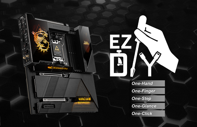 MSI X870E 和 X870 主板为组装爱好者加入更多 EZ DIY 友善设计