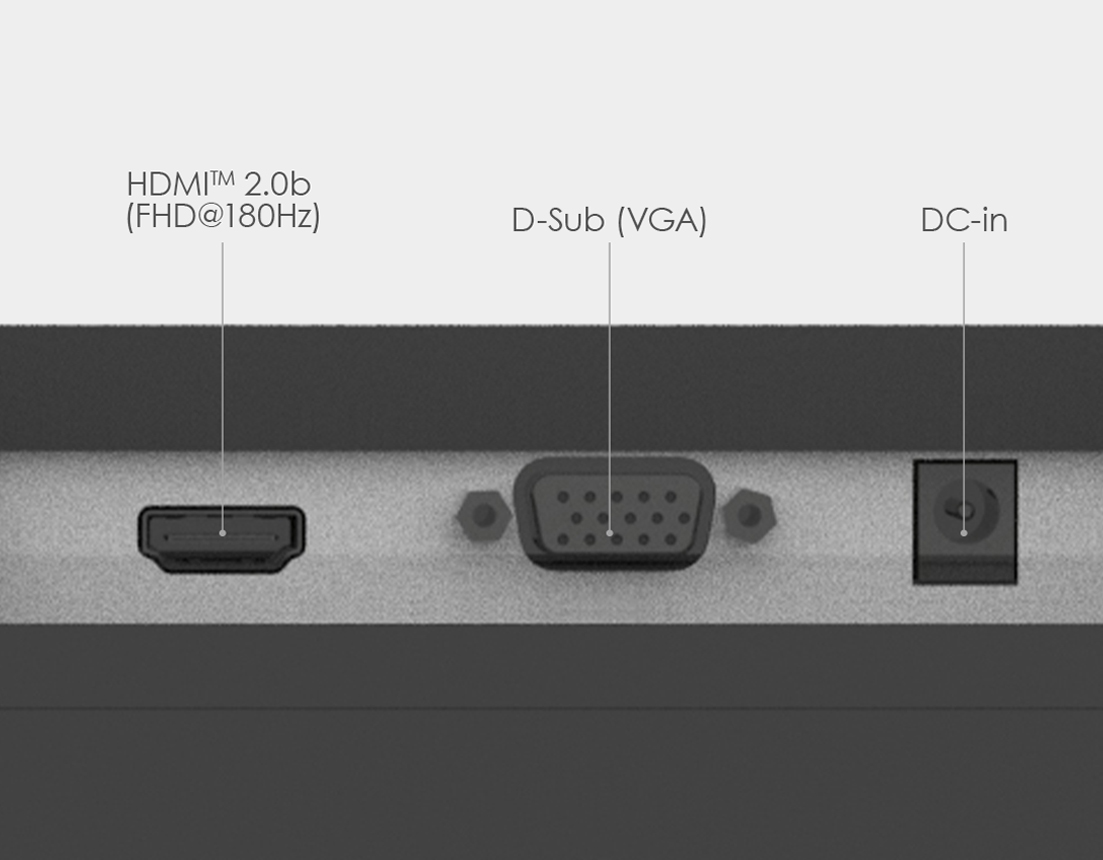 PRO MP276E18 monitor back connection port