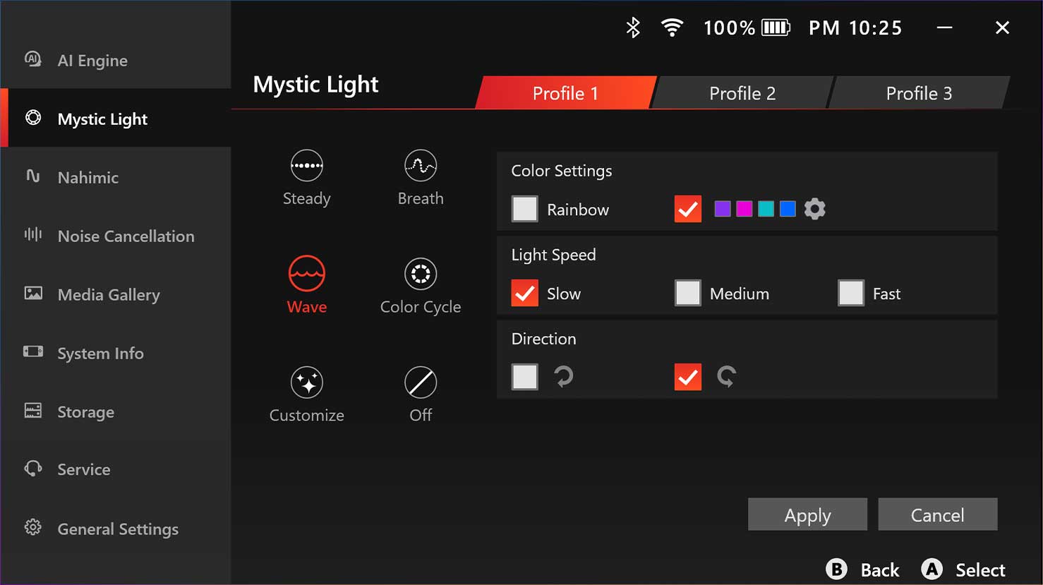 Msi Center M Mystic Lisht 