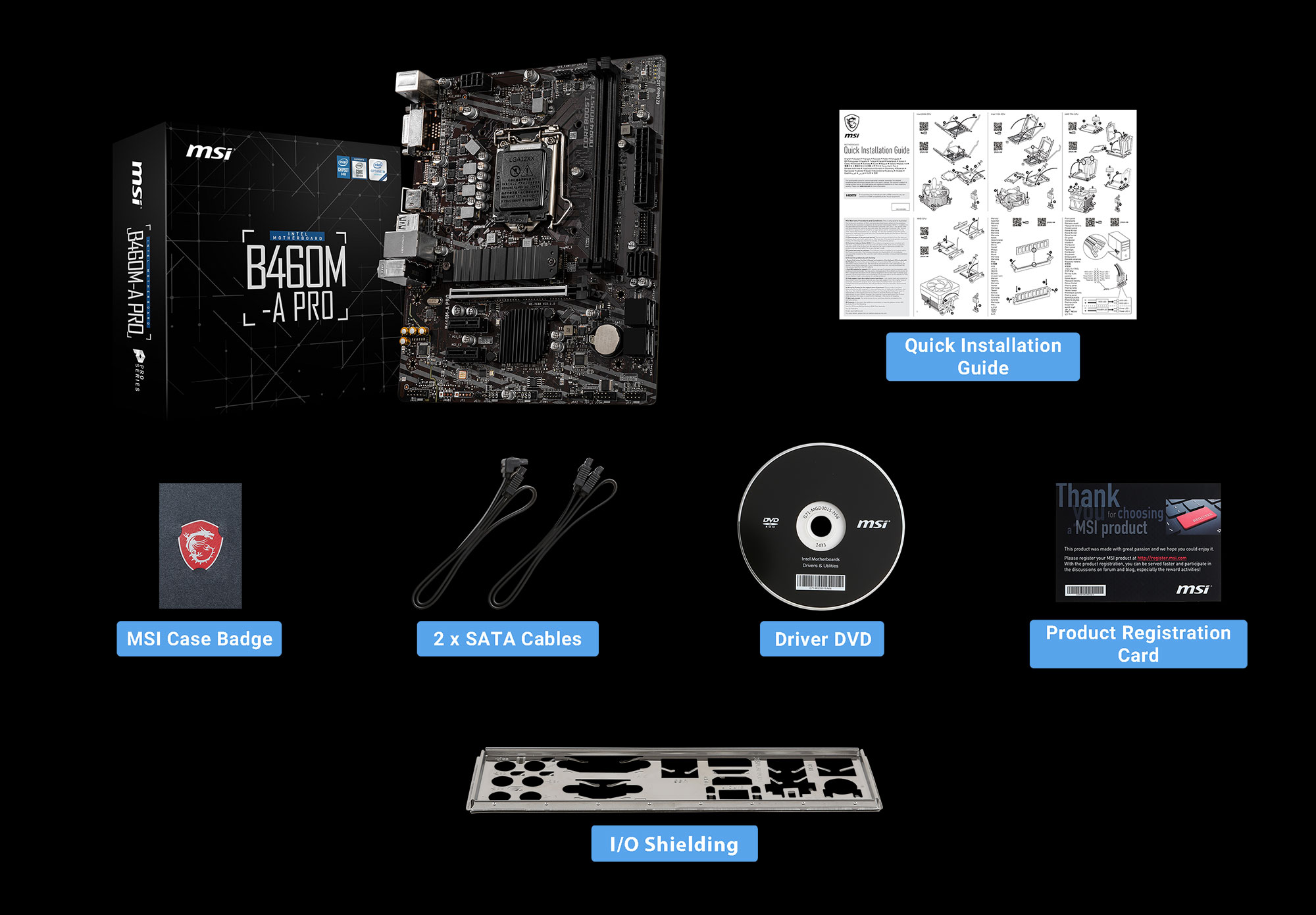 MSI Z490-A PRO box content