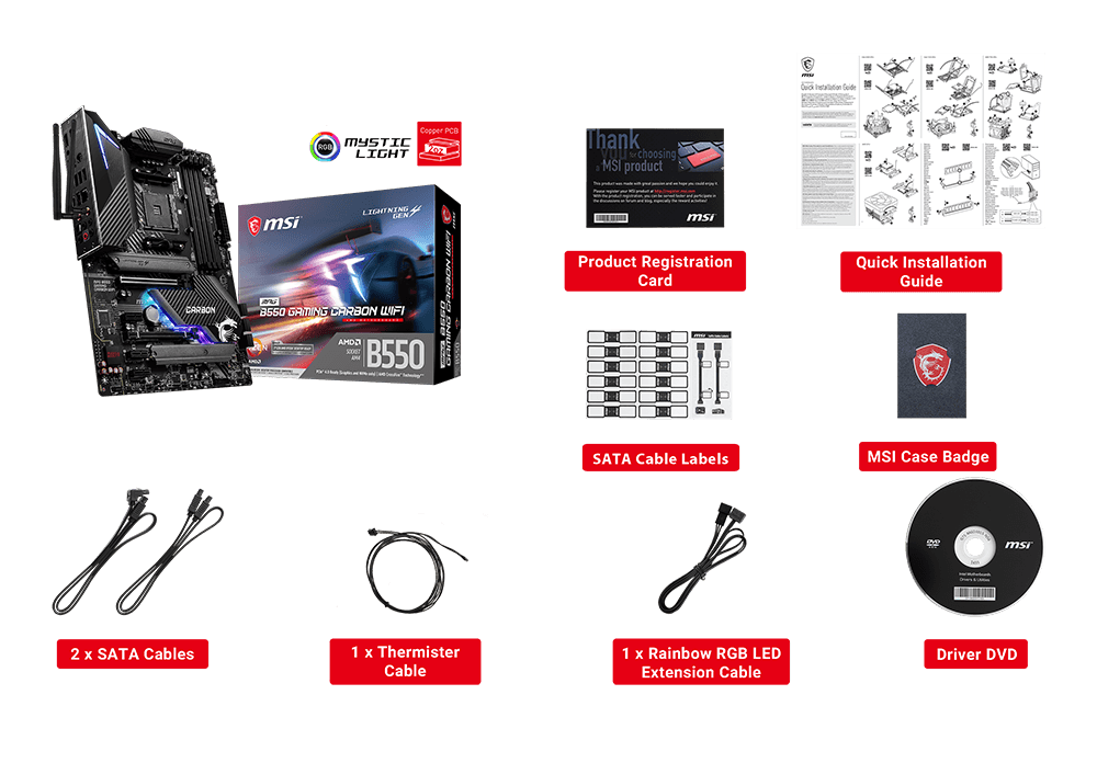 MPG B550 GAMING CARBON WIFI