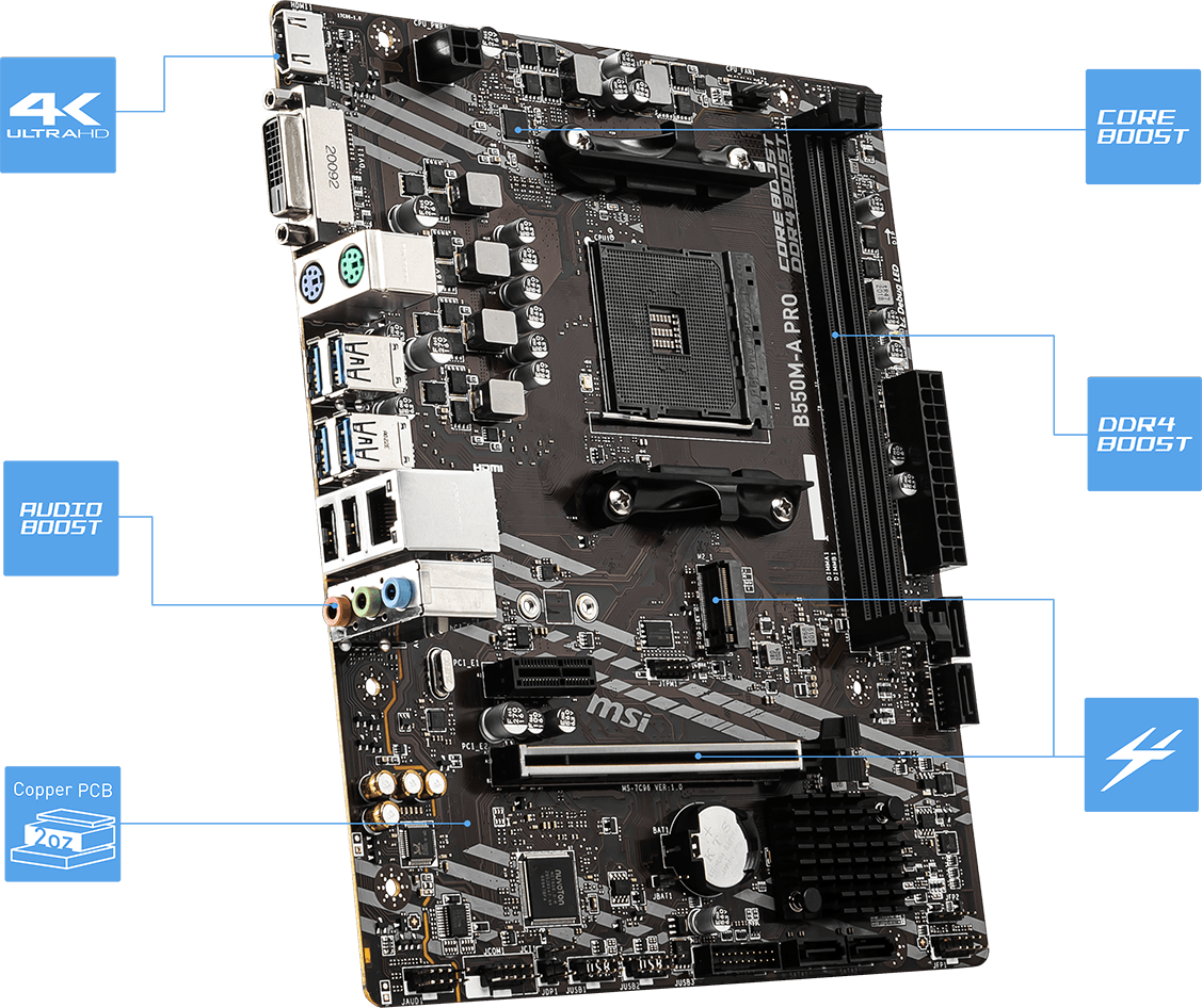 b550m-a pro motherboard