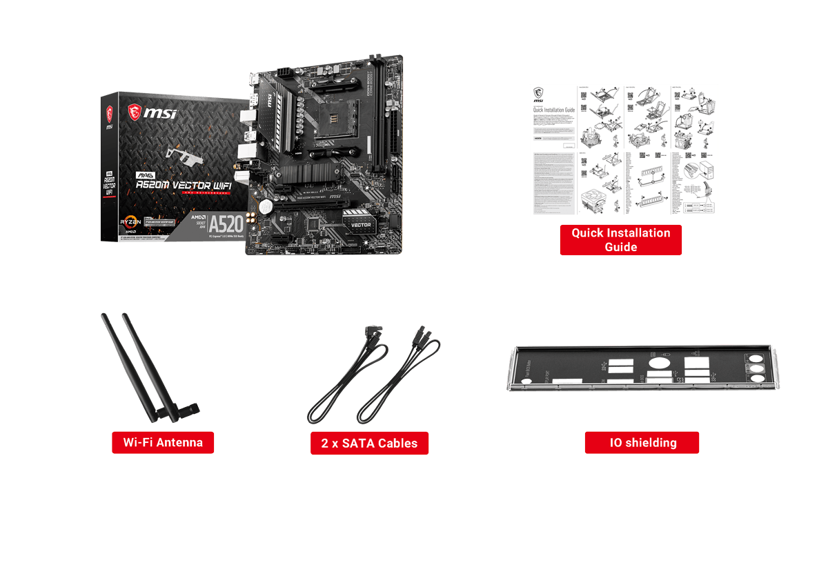 MAG B550M BAZOOKA box content