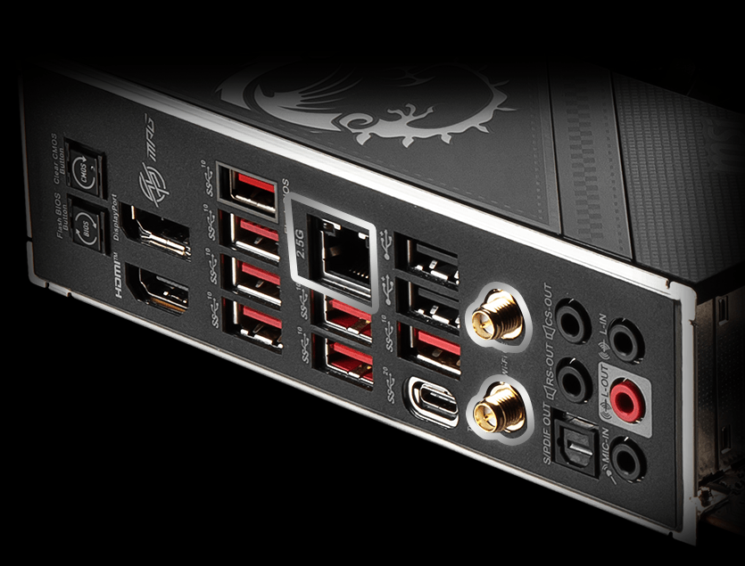 msi b650 lan 2.5g wifi low-latency network with natenna