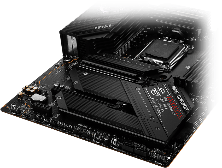 MPG B650 CARBON WIFI storage overview