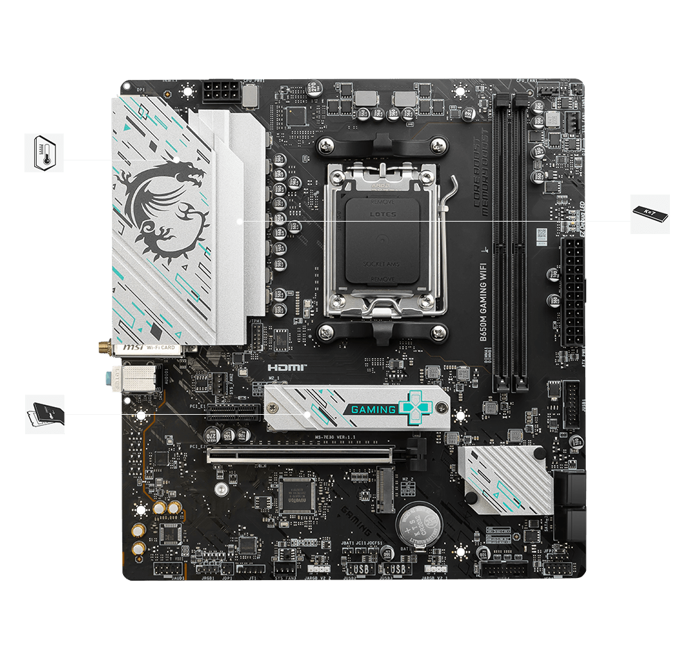 B650M GAMING WIFI ENHANCED COOLING MODULE