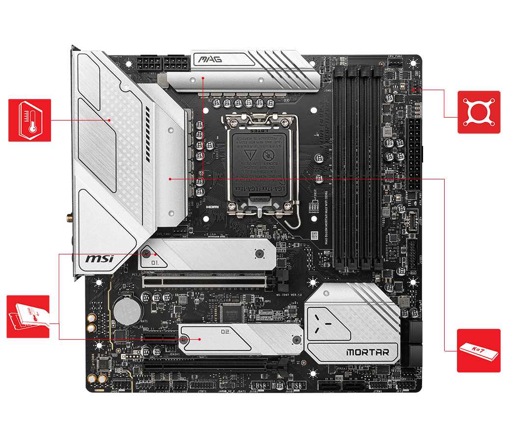 MAG B660M MORTAR MAX WIFI DDR4
