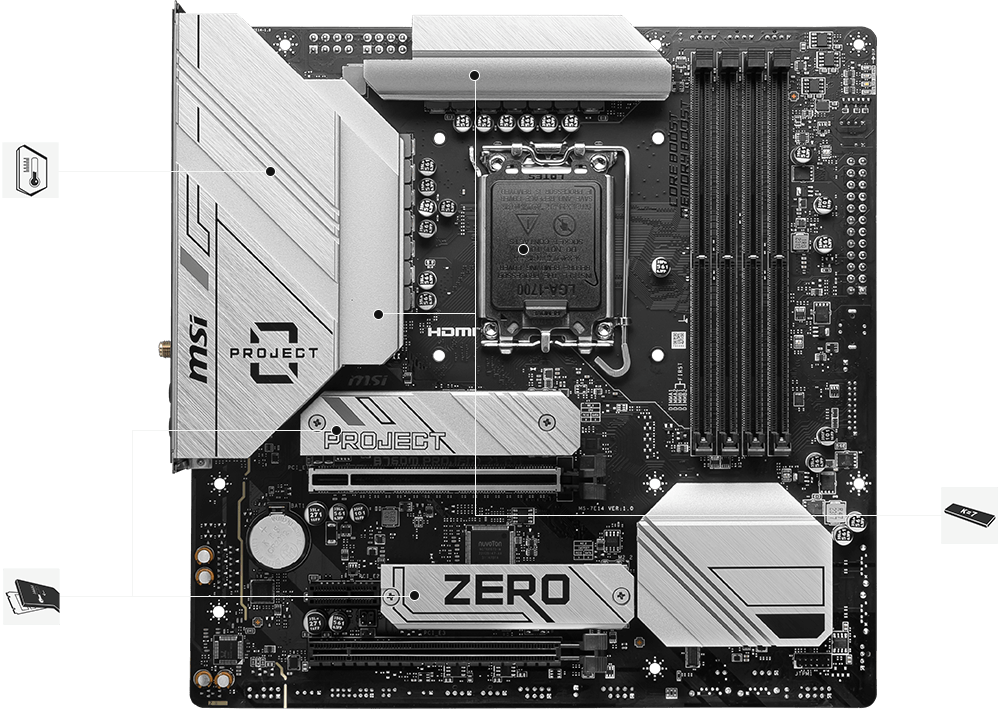 MSI B760M Projecr Zero Thermal Feature