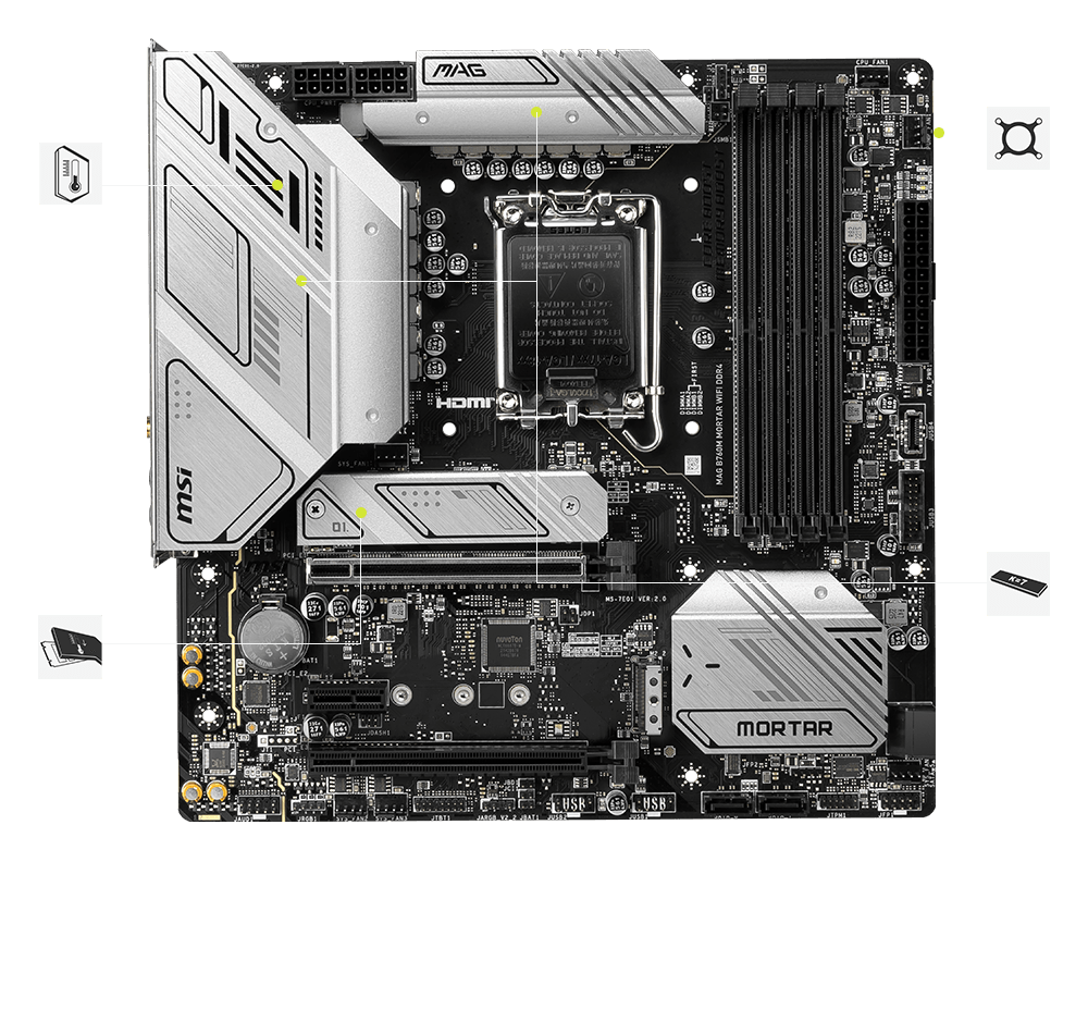 msi b760m Mortar wifi ddr4 hero 02