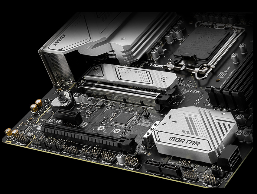 MAG B760M Mortar WIFI DDR4 storage overview