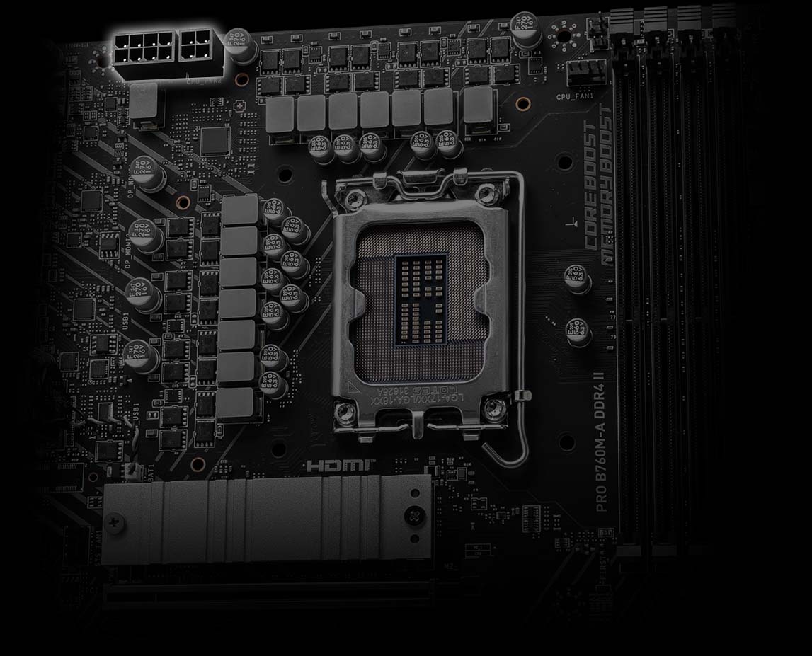 MSI Pro B760M-A ddr4 II double power connection