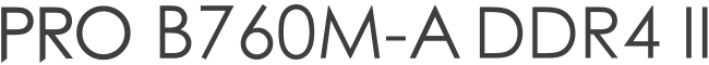 PRO B760M-A DDR4 II Title
