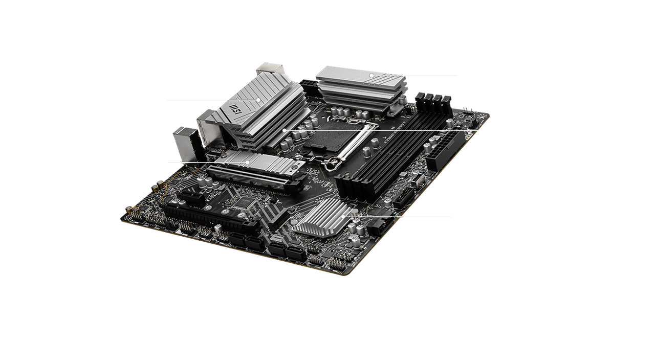 msi pro B760M-A DDR4 II cooling overview mobile