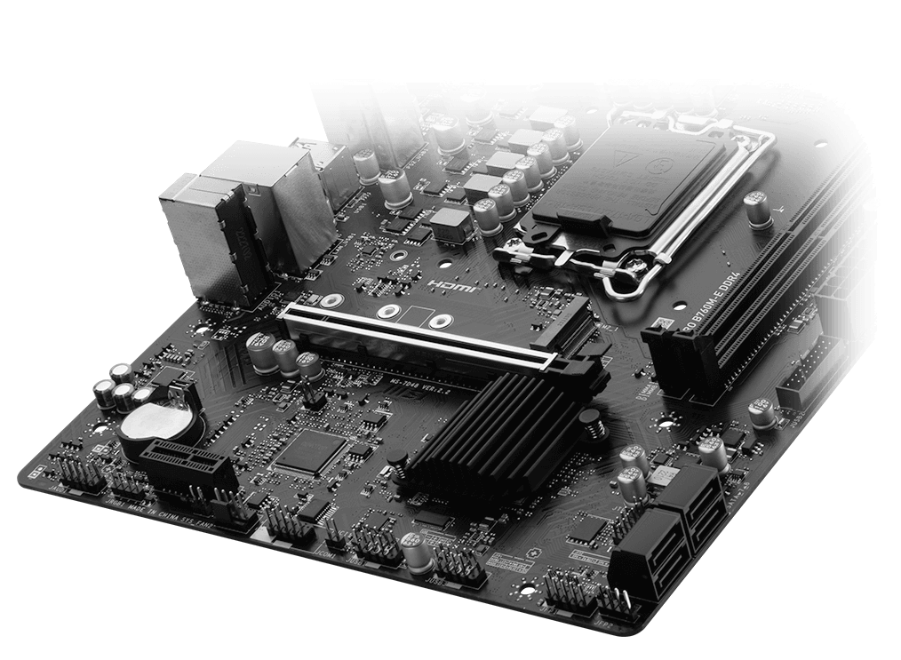 MSI PRO z790-P wifi DDR4 storage overview