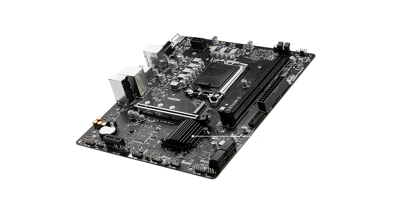 msi PRO B760M-E DDR4 cooling overview mobile
