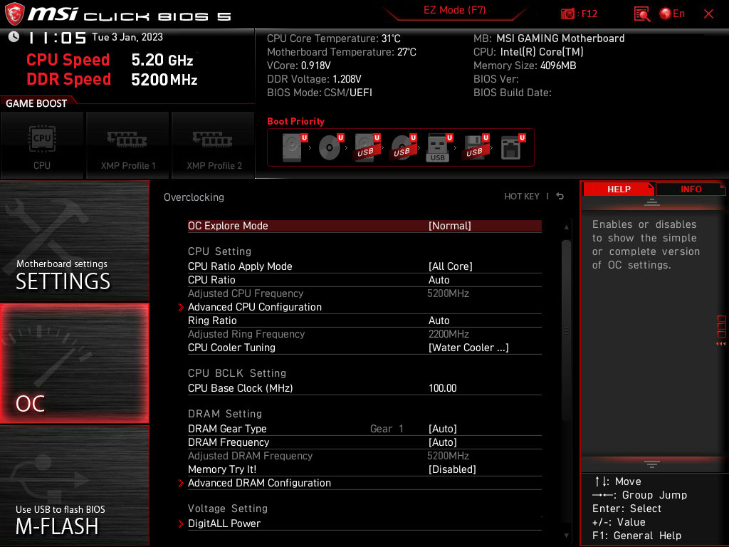 MSI Advanced Mode Pro series