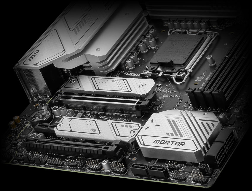 MAG B760M Mortar Max WIFI storage overview