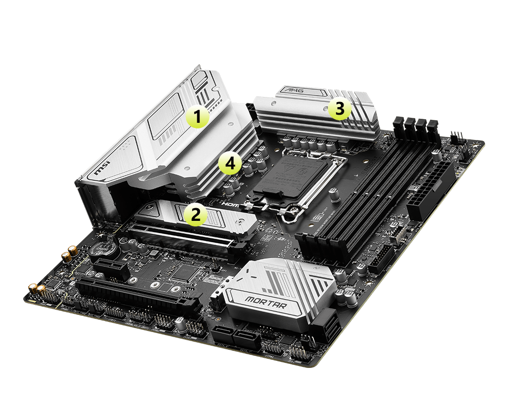 msi MAG B760M Mortar WIFI cooling overview mobile